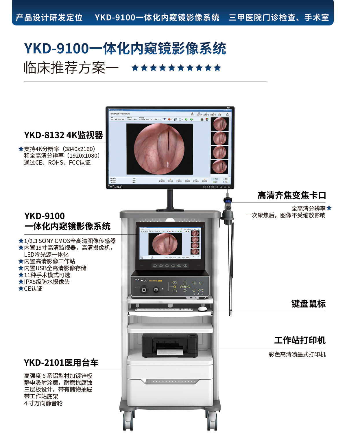 YKD-9100一体化内窥镜影像系统